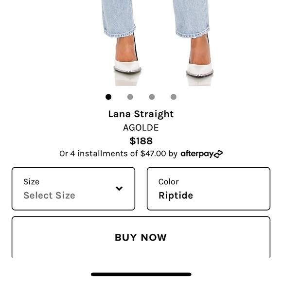 AGOLDE Lana Straight in Riptide - Picture 4 of 4